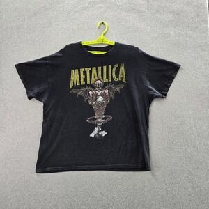 Metallica Men Shirt XL Black Graphic Band Tee Logo Short Sleeve